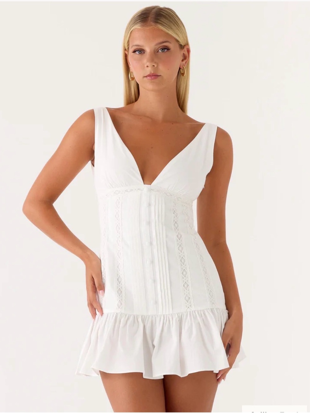 Peppermayo white mini dress